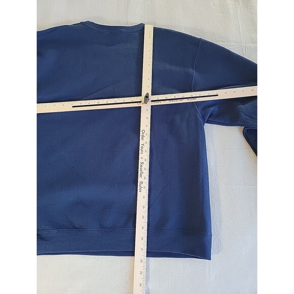 Grunt Apparel Sweatshirt Mens L Navy Blue Eagle Banner Seal Patriotic VTG Y2K - Picture 12 of 13